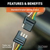 Curt Custom Wiring Harness, 4-Way Flat Output, Select Kia Forte 56457